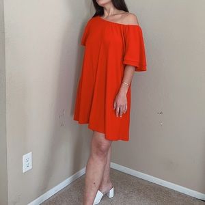 Madewell - Texture & Thread Tiered-Sleeve Dress in Red